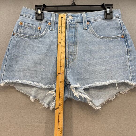 Levi's 501XX Shorts Women's 27 (4) Light Blue 2.5" Short Button Fly 80s Summer - Picture 10 of 13
